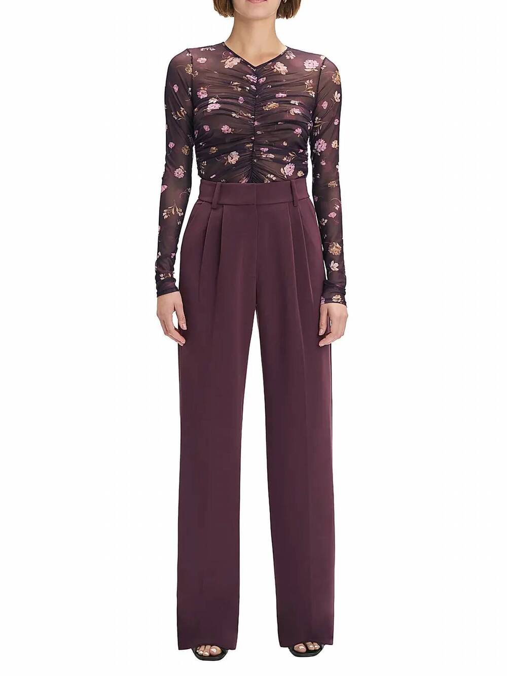 NEW FAVORITE DAUGHTER favorite wide-leg pant in burgundy